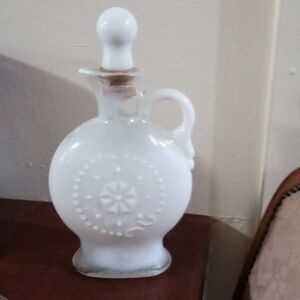 Old Jim bean bottle milk glass